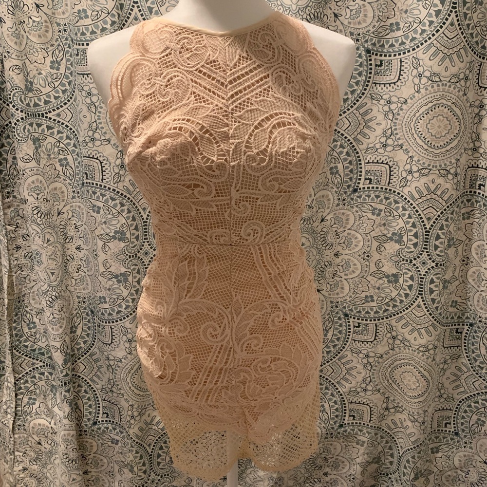 Nude Lace Dress